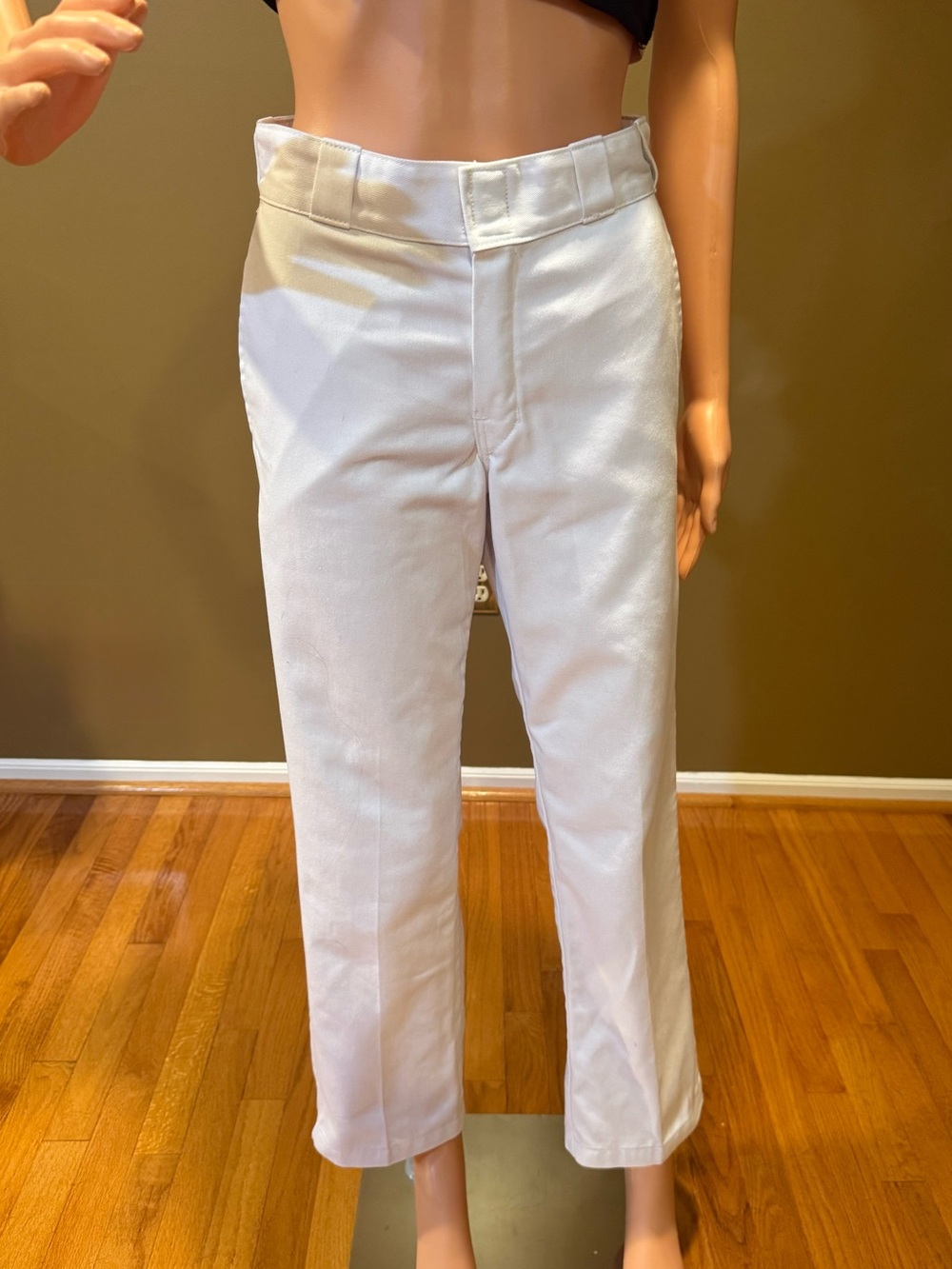 Dickies Women's White Straight-Leg Chinos